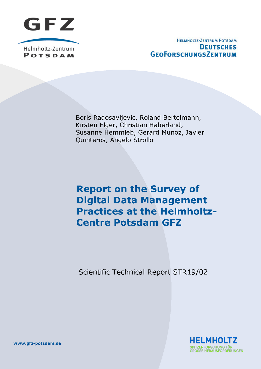 Cover eines Scientific Technical Report