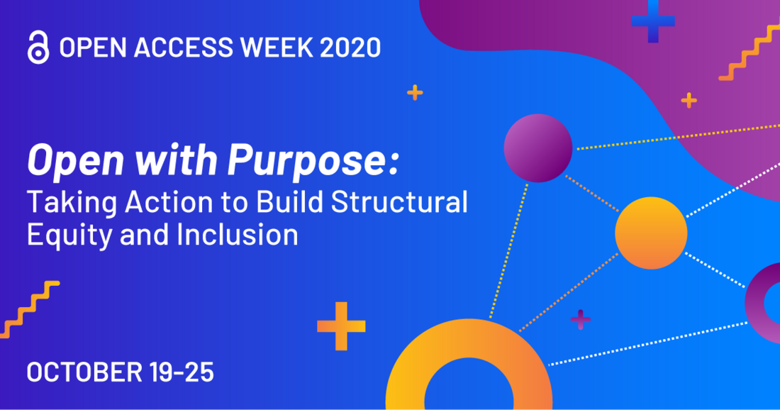 Banner Open Access Week 2020: Open with Purpose